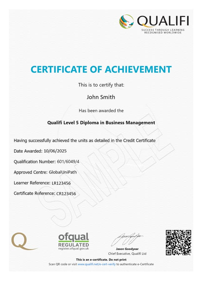 Certificate Preview
